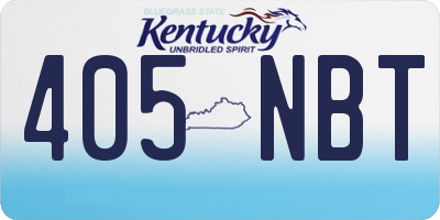 KY license plate 405NBT