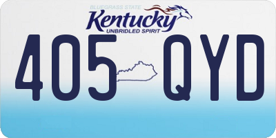 KY license plate 405QYD