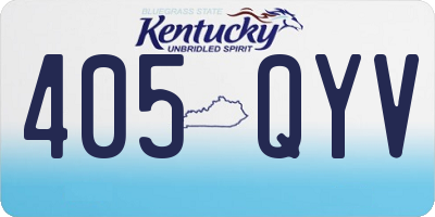 KY license plate 405QYV