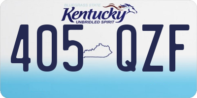 KY license plate 405QZF