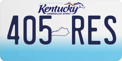 KY license plate 405RES