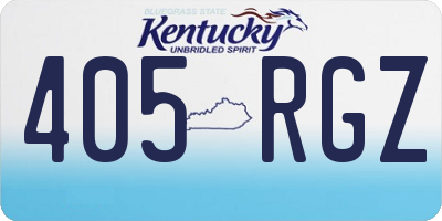 KY license plate 405RGZ