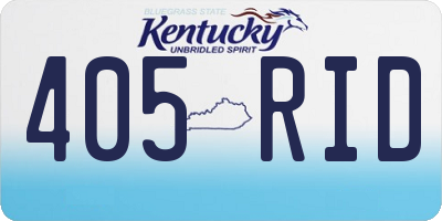 KY license plate 405RID
