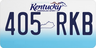 KY license plate 405RKB