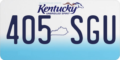 KY license plate 405SGU