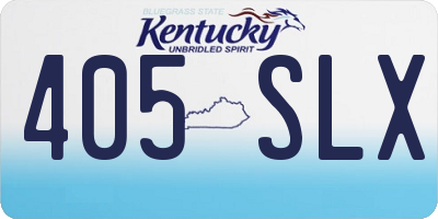 KY license plate 405SLX