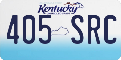 KY license plate 405SRC