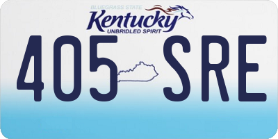 KY license plate 405SRE