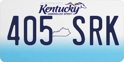 KY license plate 405SRK
