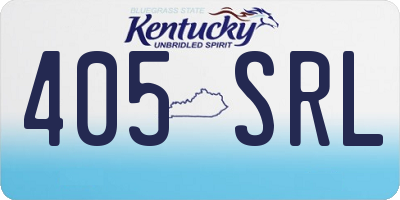 KY license plate 405SRL