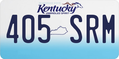 KY license plate 405SRM
