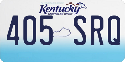 KY license plate 405SRQ