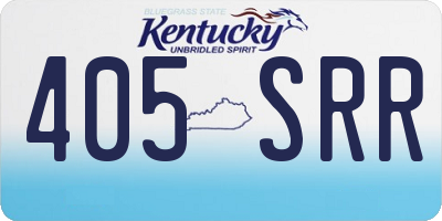KY license plate 405SRR