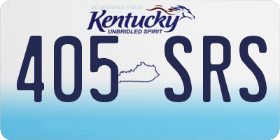 KY license plate 405SRS