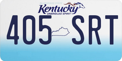 KY license plate 405SRT