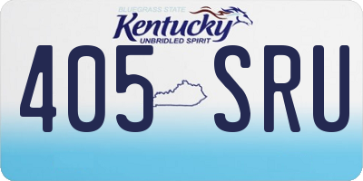 KY license plate 405SRU