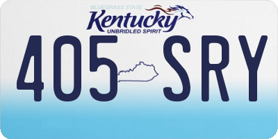 KY license plate 405SRY