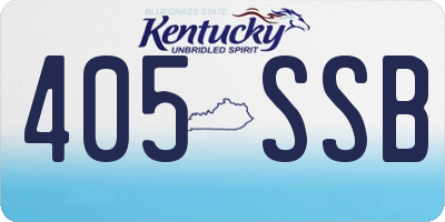KY license plate 405SSB