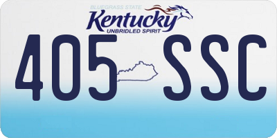 KY license plate 405SSC