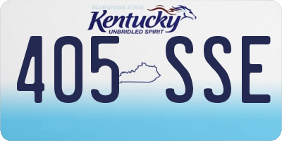 KY license plate 405SSE