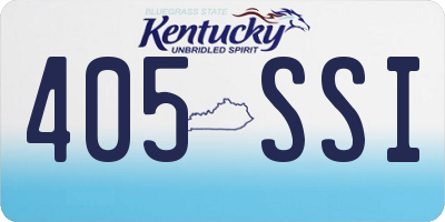 KY license plate 405SSI
