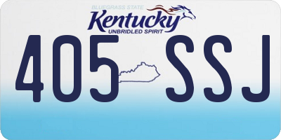 KY license plate 405SSJ