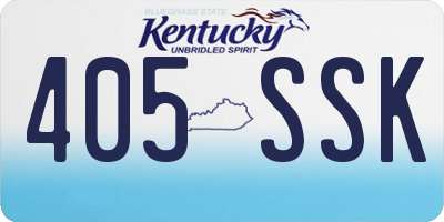 KY license plate 405SSK