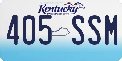 KY license plate 405SSM