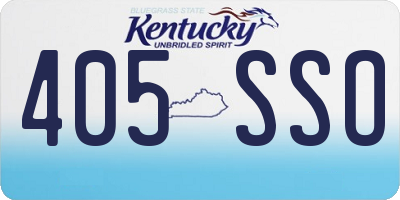 KY license plate 405SSO