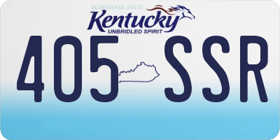 KY license plate 405SSR