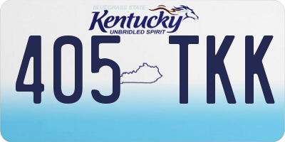 KY license plate 405TKK