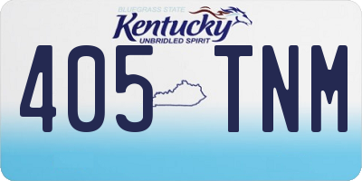 KY license plate 405TNM
