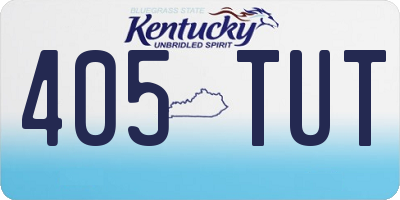 KY license plate 405TUT