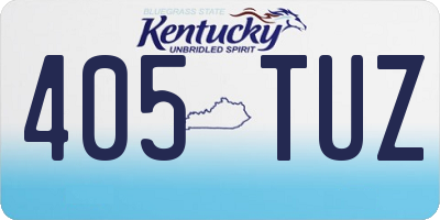 KY license plate 405TUZ