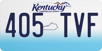 KY license plate 405TVF