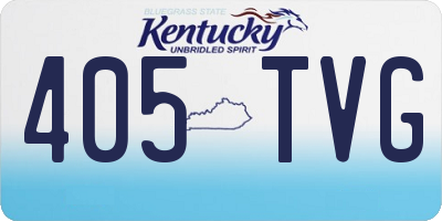KY license plate 405TVG