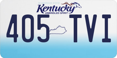 KY license plate 405TVI