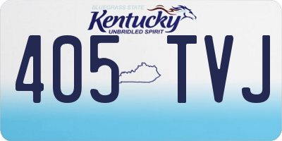 KY license plate 405TVJ