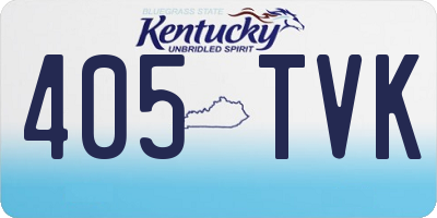 KY license plate 405TVK
