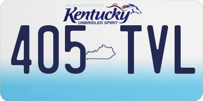KY license plate 405TVL