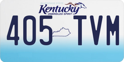KY license plate 405TVM