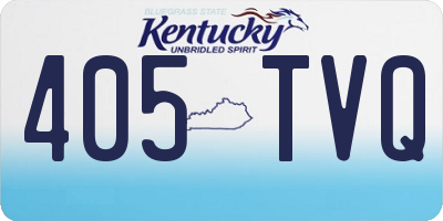 KY license plate 405TVQ