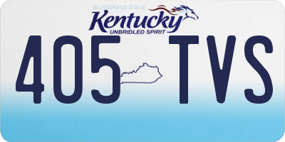 KY license plate 405TVS