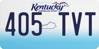 KY license plate 405TVT