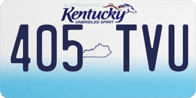 KY license plate 405TVU