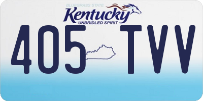 KY license plate 405TVV