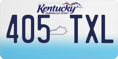 KY license plate 405TXL