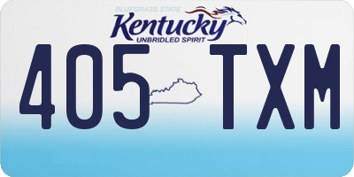 KY license plate 405TXM