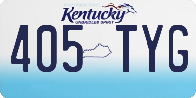 KY license plate 405TYG