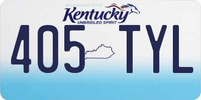 KY license plate 405TYL